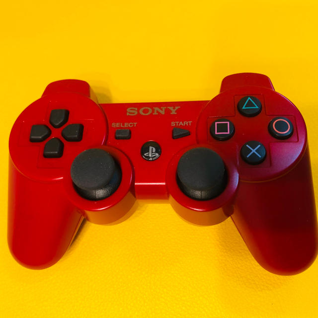 PlayStation3(プレイステーション3)のSONY PS3 純正 コントローラーDUALSHOCK3 赤 エンタメ/ホビーのゲームソフト/ゲーム機本体(その他)の商品写真