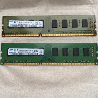 サムスン(SAMSUNG)のPC3-10600U 4GB×2枚計8GB(PCパーツ)