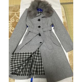 バーバリー(BURBERRY)のバーバリーブルーレーベル アンゴラコート(毛皮/ファーコート)