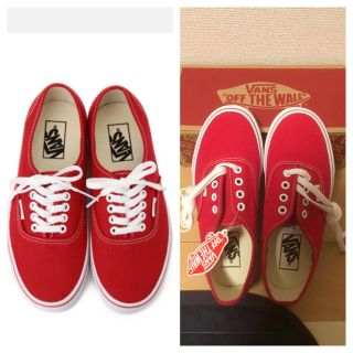 ビームス(BEAMS)のVANS スニーカー レッド 新品(スニーカー)