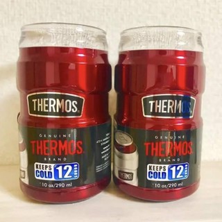 サーモス(THERMOS)の2本セット サーモス 缶ホルダー 日本未発売カラー 保冷保温缶クーラー(食器)