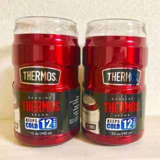 サーモス(THERMOS)の2本セット サーモス 缶ホルダー 日本未発売カラー 保冷保温缶クーラー(食器)