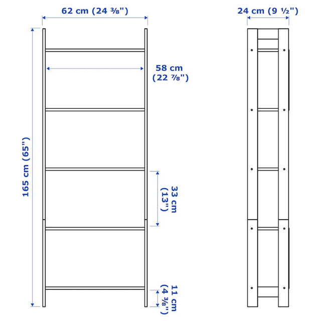 IKEA - LAIVA ライヴァ 本棚, ブラックブラウン, 62x165 cmの通販 by ...