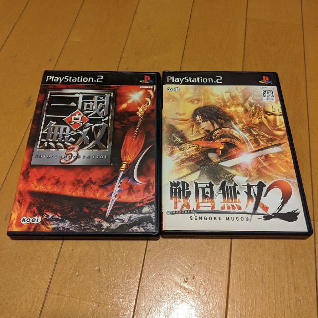 PlayStation2(プレイステーション2)の真・三國無双3　戦国無双2　セット エンタメ/ホビーのゲームソフト/ゲーム機本体(家庭用ゲームソフト)の商品写真