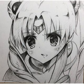 自作イラスト 月野うさぎ 手書きイラスト セーラームーンの通販 ラクマ