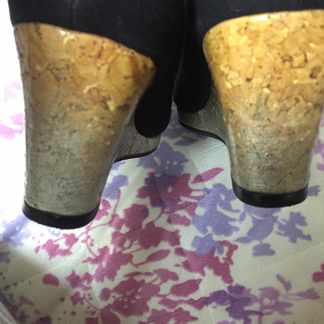 LOWRYS FARM(ローリーズファーム)のパンプス ブラック コルクヒール  L レディースの靴/シューズ(ハイヒール/パンプス)の商品写真