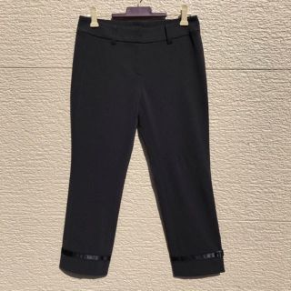 アベニールエトワール(Aveniretoile)の新品　Aveniretoile クロップドパンツ ストレッチ　黒　ブラック　34(クロップドパンツ)