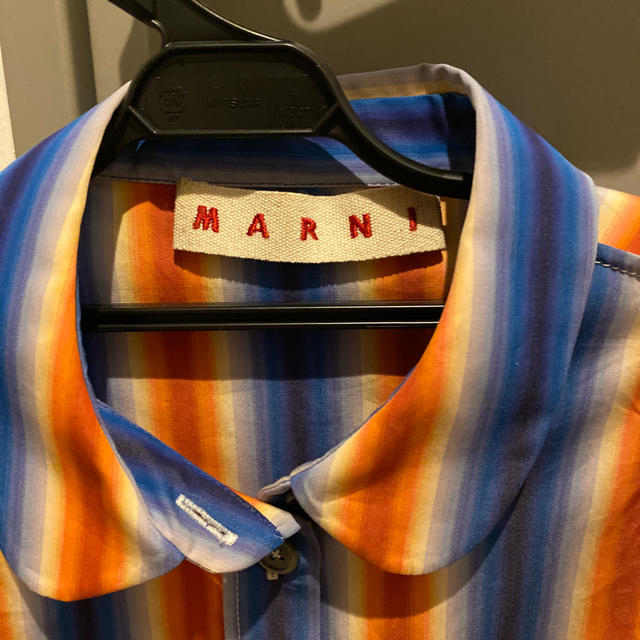 MARNI マルニ ウールトロピカル オープンカラー ワークシャツ テテ着用