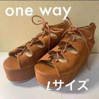 ワンウェイ(one*way)のoneway ワンウェイ サンダル ブーサン ブーツサンダル ブラウン(サンダル)