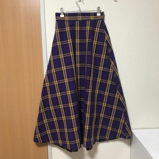 GU(ジーユー)のチェックロングスカート レディースのスカート(ロングスカート)の商品写真