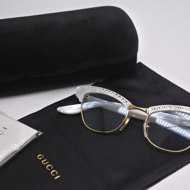 Gucci Gucci グッチ メガネ 眼鏡 サングラス ホワイト ブルー Gg0153s の通販 By Tサックス グッチならラクマ