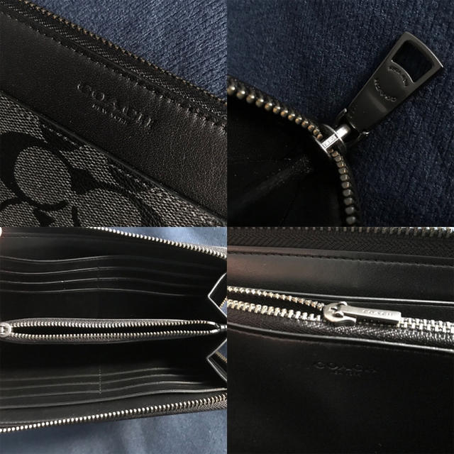新品＊未使用 COACH コーチ 長財布 シグネイチャー チャコール