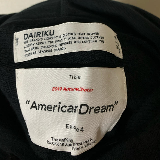 「最終値下げ」DAIRIKU 19aw “END ROLL" パーカー