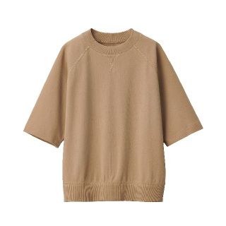 ムジルシリョウヒン(MUJI (無印良品))の【試着のみ】無印良品　ミニ裏毛ワイドTシャツ(Tシャツ(半袖/袖なし))