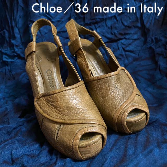 サンダル【Chloe・クロエ／送料込・即購入可】イタリア製モードハイヒールサンダル／36