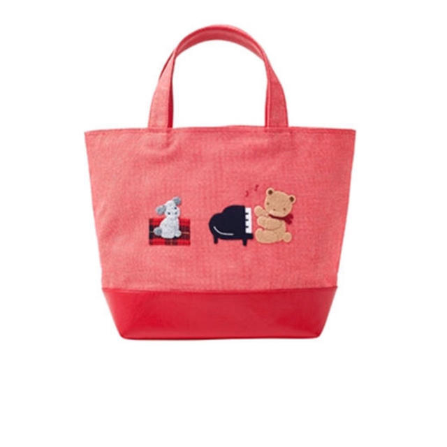 familiar(ファミリア)のファミリア　ピアノ　バッグ　赤 レディースのバッグ(トートバッグ)の商品写真
