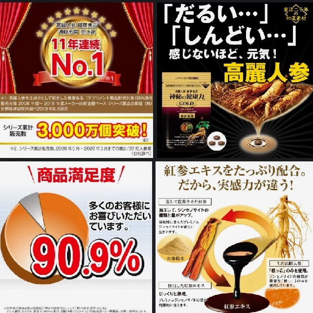 高麗人参 健康食品 神秘の健康力　GOLD