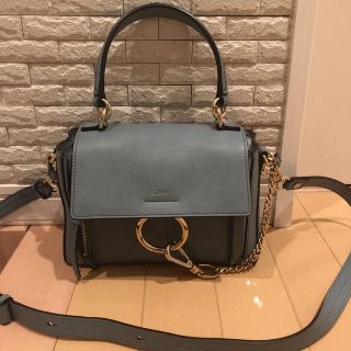 美品 Chloe クロエ faye day フェイデイ 2WAY バッグカラーブルー