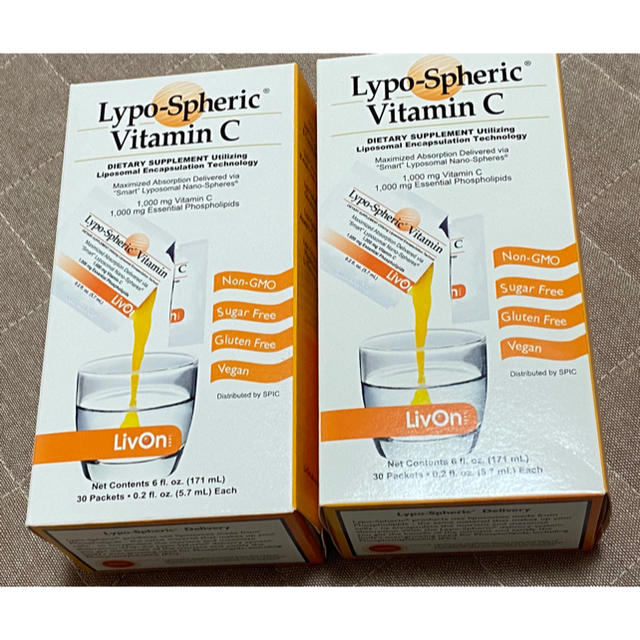 【新品、未開封、正規品、匿名配送】リポスフェリック ビタミンC 2箱60包SphericVitaminC