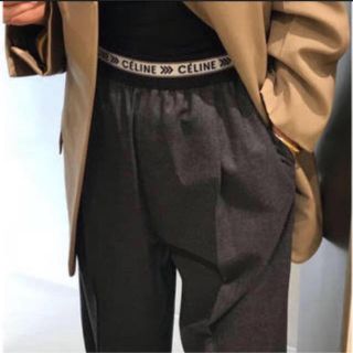 セリーヌ(celine)の超貴重【新品未使用】céline ロゴパンツ フィービー  34 グレー(カジュアルパンツ)