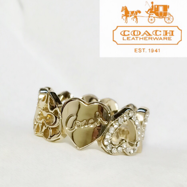 COACH(コーチ)の【正規品】美品♡コーチ♡リング♡ハート♡ レディースのアクセサリー(リング(指輪))の商品写真