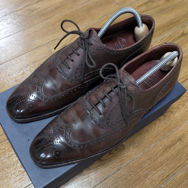 Crockett&Jones(クロケットアンドジョーンズ)のCROCKETT&JONES CLIFFORD ダークブラウン ウイングチップ メンズの靴/シューズ(ドレス/ビジネス)の商品写真