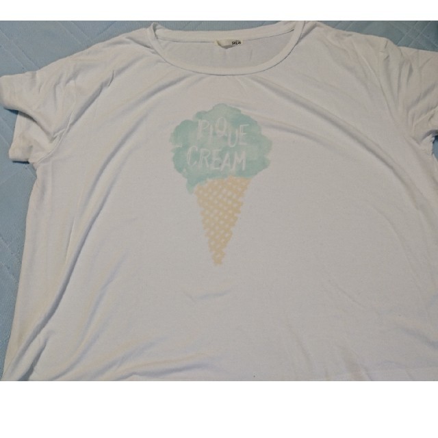 gelato pique(ジェラートピケ)のジェラートピケ アイスクリーム Tシャツ ブルー レディースのトップス(Tシャツ(半袖/袖なし))の商品写真