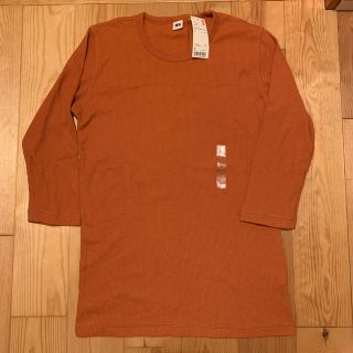 ユニクロ(UNIQLO)のお値下げ★ユニクロ　ライトワッフル　クルーネックT（七分袖）(Tシャツ(長袖/七分))