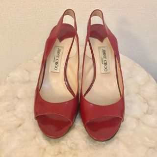 ジミーチュウ(JIMMY CHOO)のJIMMY CHOO/ジミーチュウ ミュール パンプス 赤 38(ハイヒール/パンプス)