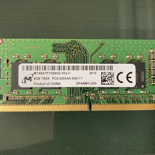 micron メモリ 8GB DDR4 3200 SODIMM