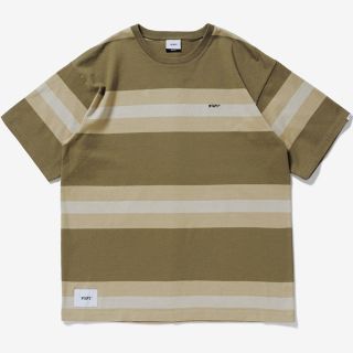 ダブルタップス(W)taps)のM WTAPS VATOS SS TEE OLIVE ボーダー Tシャツ 新品(Tシャツ/カットソー(半袖/袖なし))