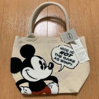 ディズニー(Disney)の【新品】ミッキー サガラ刺繍 トートバッグ(トートバッグ)