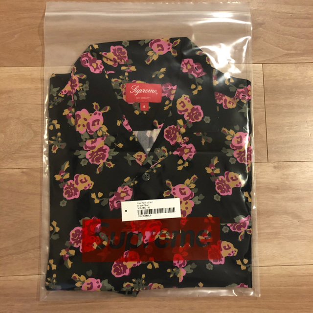 【L】Supreme Floral Rayon S/S Shirt Black
