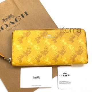 COACH - 新品 COACH コーチ 長財布 馬車柄 黄色 イエロー ホース