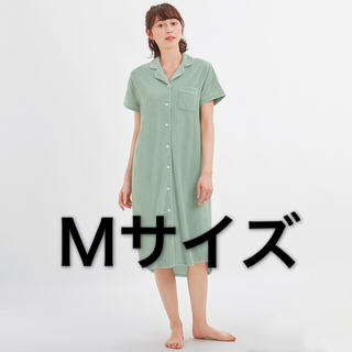 ジーユー(GU)のGU サボン パイルパジャマ ワンピース M ライトグリーン ミントグリーン(パジャマ)