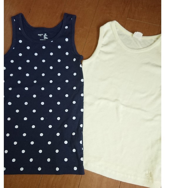 女の子タンクトップ   2枚セット120㎝ キッズ/ベビー/マタニティのキッズ服女の子用(90cm~)(Tシャツ/カットソー)の商品写真