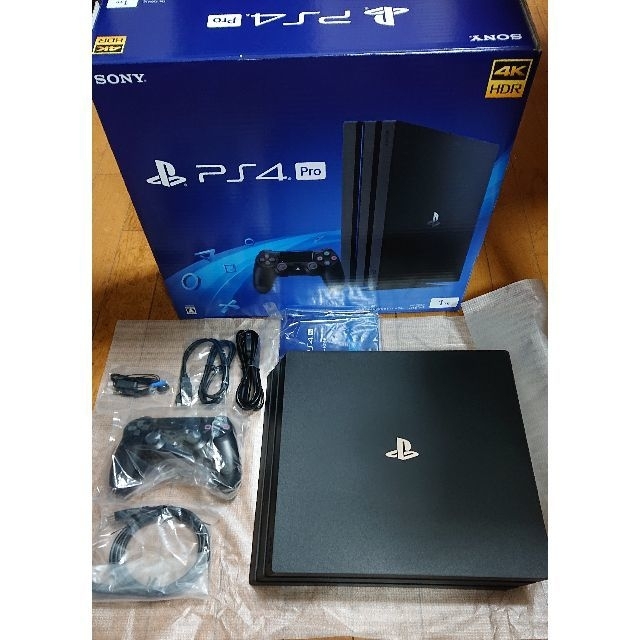 エンタメ/ホビー7/11終了 美品 PS4Pro ジェットブラック CUH-7200B