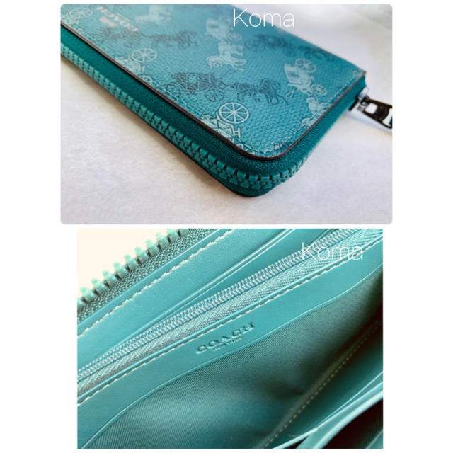 COACH - 新品 COACH コーチ 長財布 馬車 ホース キャリッジ グリーンの