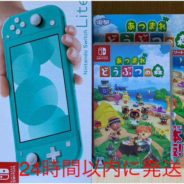 Switch lite あつまれ どうぶつの森 ソフト＋攻略本 計3点