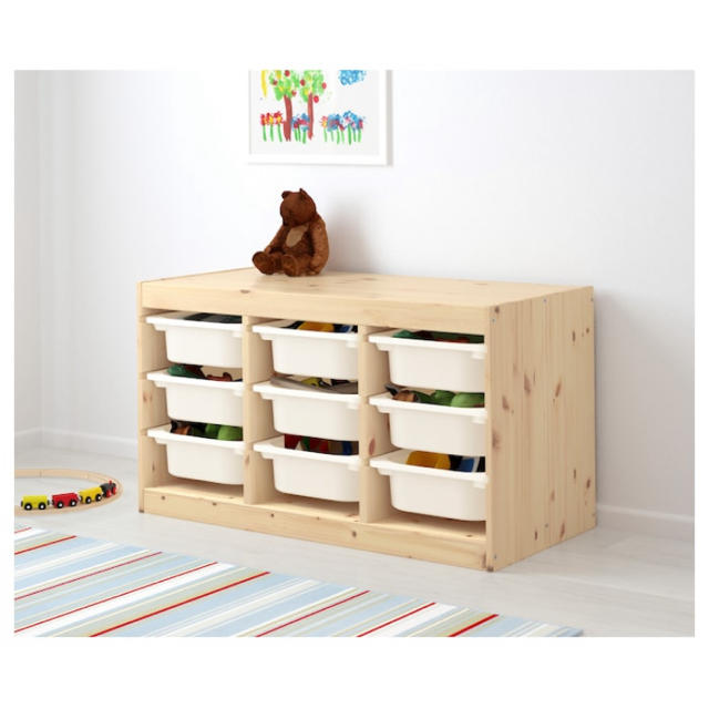 IKEA(イケア)のおもちゃ収納　じゅんさま キッズ/ベビー/マタニティの寝具/家具(収納/チェスト)の商品写真
