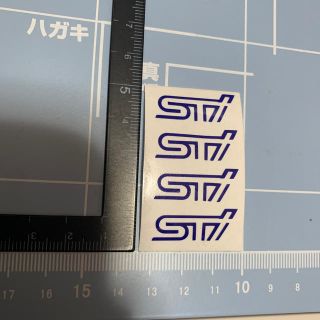 スバル　STIロゴステッカー　4枚セット　ブルー(その他)