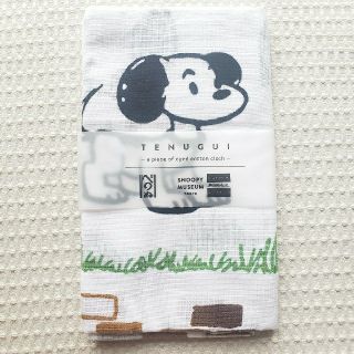 スヌーピー(SNOOPY)の【新品】ホワイト スヌーピー手ぬぐい(ハンカチ)