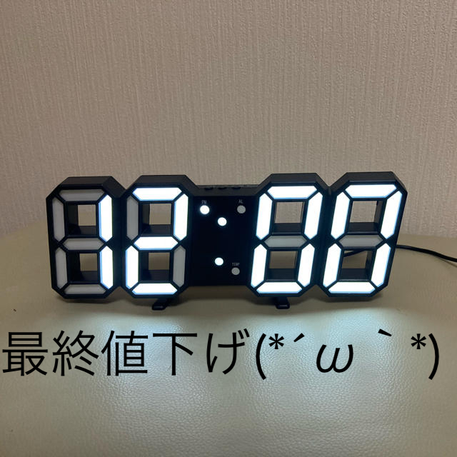 LEDデジタル時計 置時計 掛け時計 インテリア/住まい/日用品のインテリア小物(置時計)の商品写真