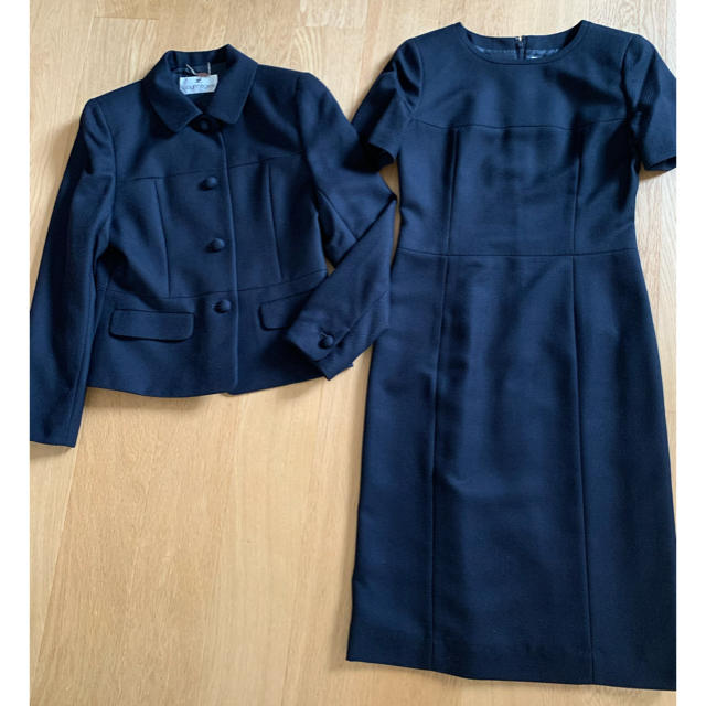Courreges クレージュ ワンピーススーツ 濃紺 サイズM シルク混 - スーツ