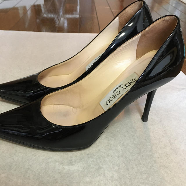 【極美品】jimmy choo ジミーチュウ　パンプス　ハイヒール　エナメル　黒