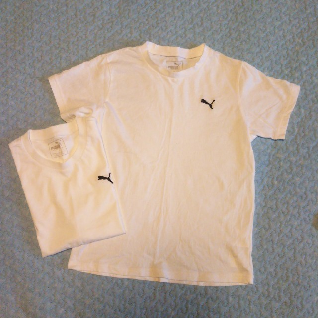 PUMA(プーマ)の【ベンジャミン様取引中】PUMA白Tシャツ２枚セット キッズ/ベビー/マタニティのキッズ服男の子用(90cm~)(Tシャツ/カットソー)の商品写真