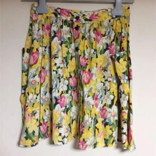 トップショップ(TOPSHOP)のtopshop  花柄 フレアスカート トップショップ(ミニスカート)