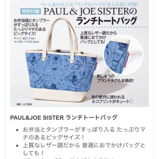 ポール&ジョーシスター(PAUL & JOE SISTER)の雑誌付録 ランチトートバック(トートバッグ)