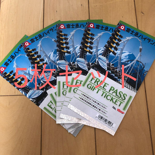 5枚セット】富士急ハイランドフリーパス引換券 | distrasa.transvelez.com
