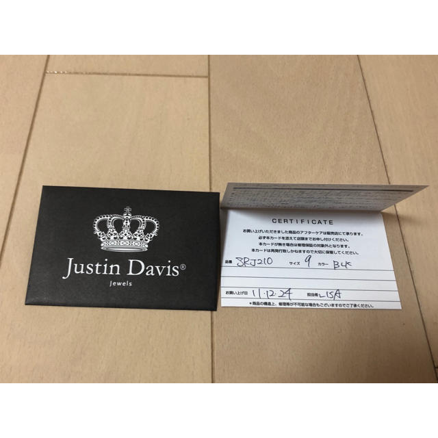 Justin Davis(ジャスティンデイビス)の値下中　Justin Davis リング SRJ210 レディースのアクセサリー(リング(指輪))の商品写真